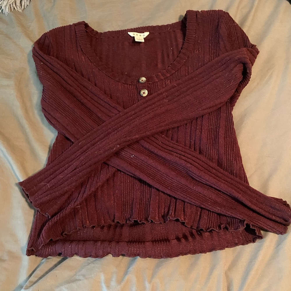 Aeropostale long sleeve Maroon top